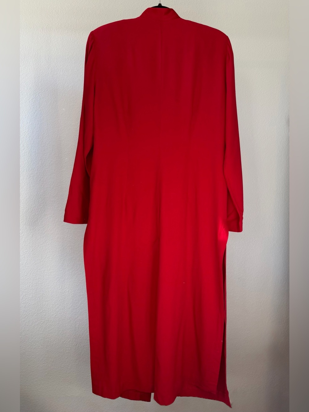 Vintage 90s R&M Richard’s Mandarin Collar Red Kimono Duster Size L - Picture 10 of 10